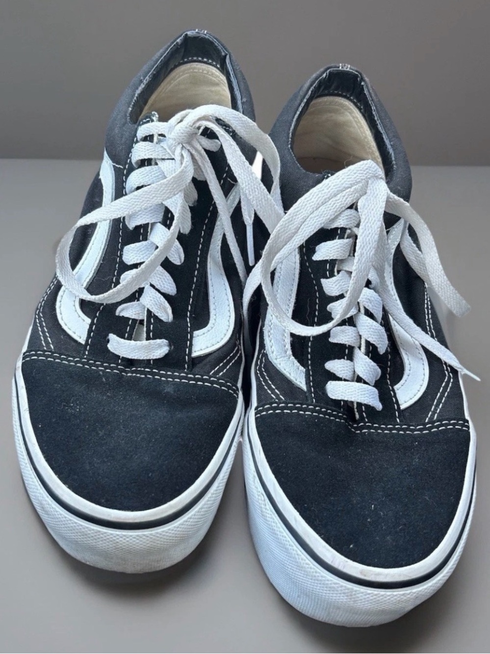 Vans Black & White Low-Top Canvas Sneakers